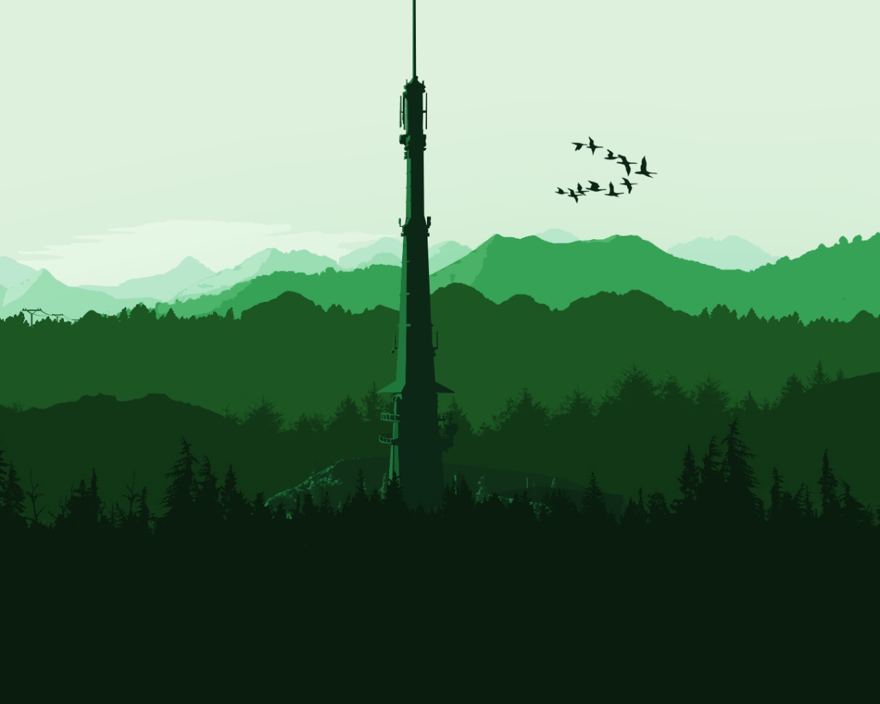 Зеленые горы обои