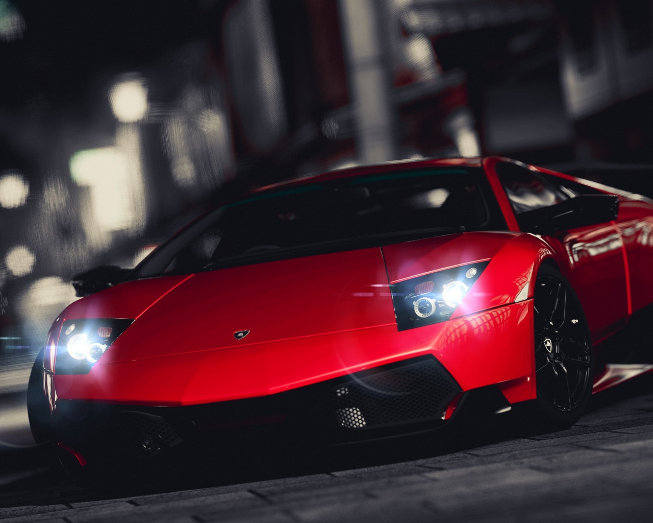 Красная ламборджини мурселаго обои