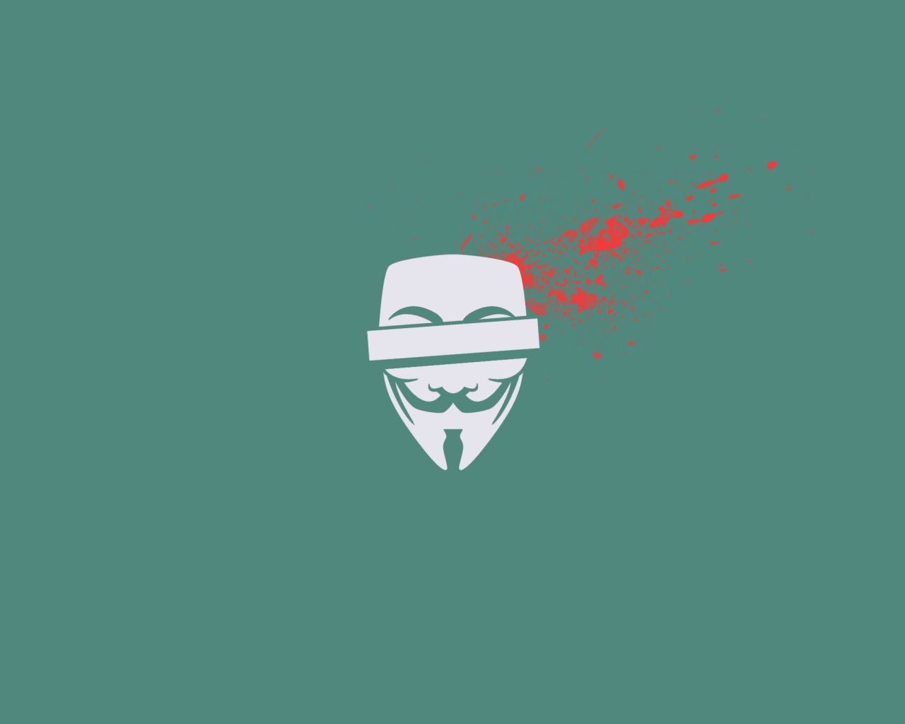 Маска Анонимуса и брызги обои