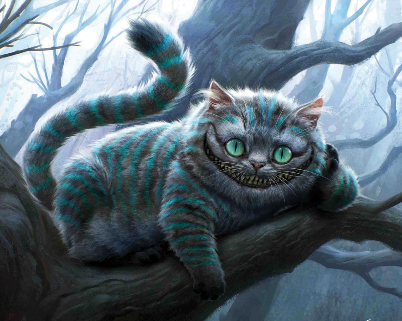 Чеширский кот обои