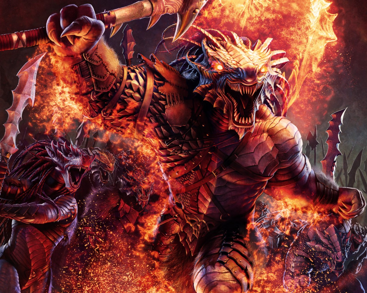 Dragonborn Barbarian обои