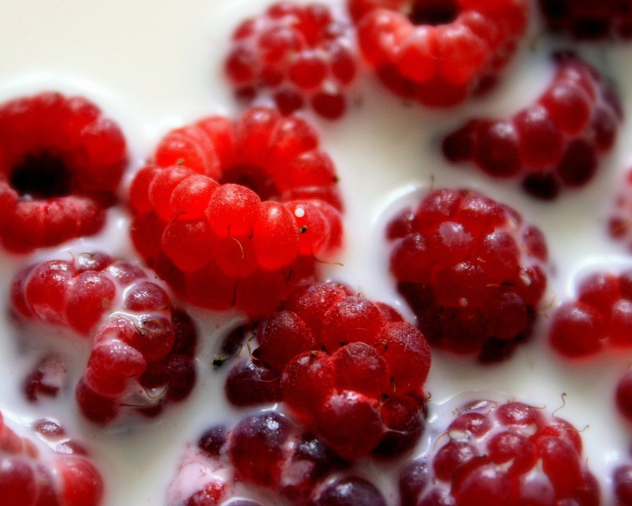 Малина в молоке обои