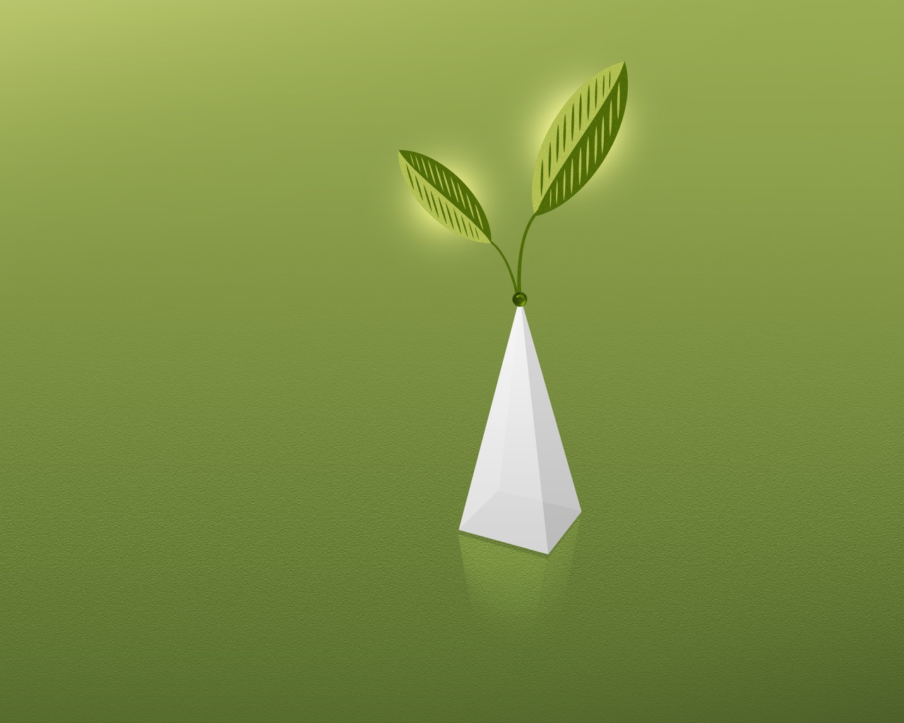 Пирамида и листик обои