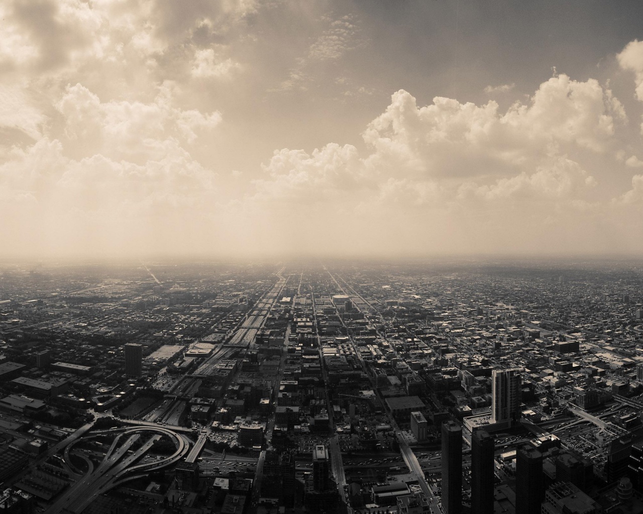 Город: вид сверху обои