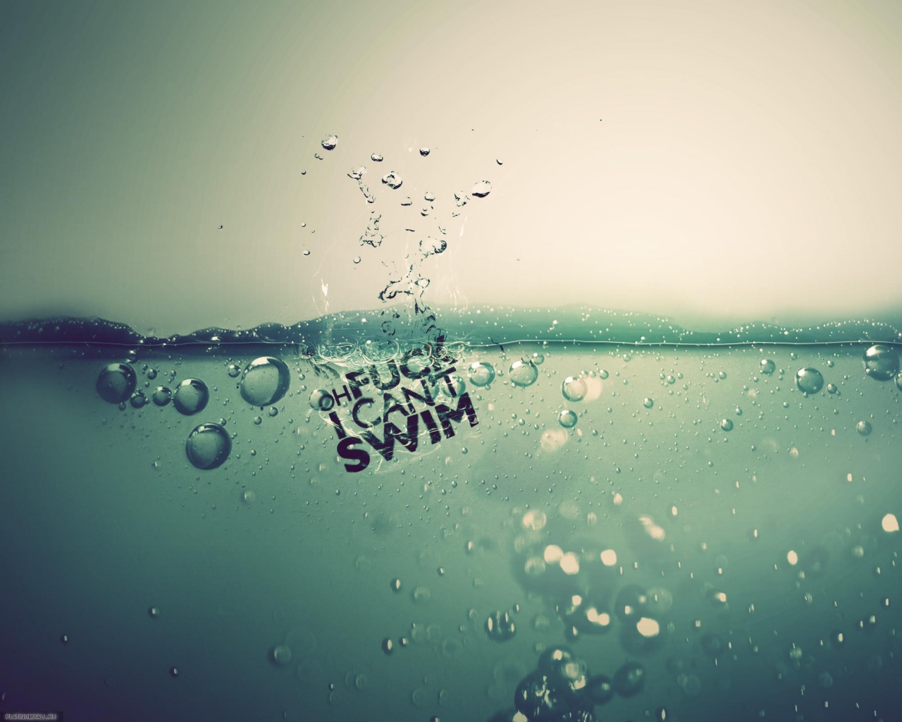 О чёрт, я не умею плавать! обои