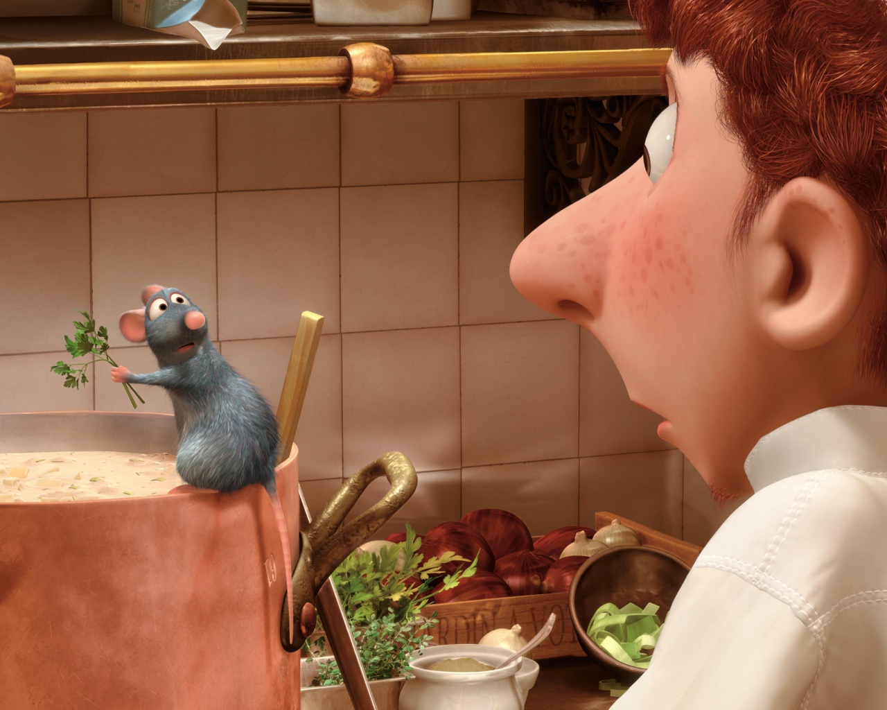 Рататуй варит суп обои