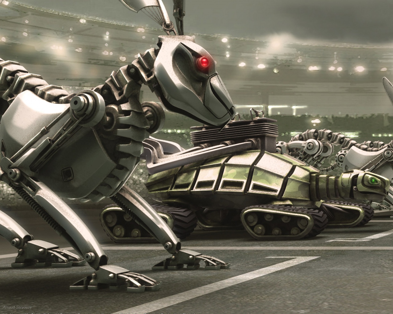 Роботы на старте обои