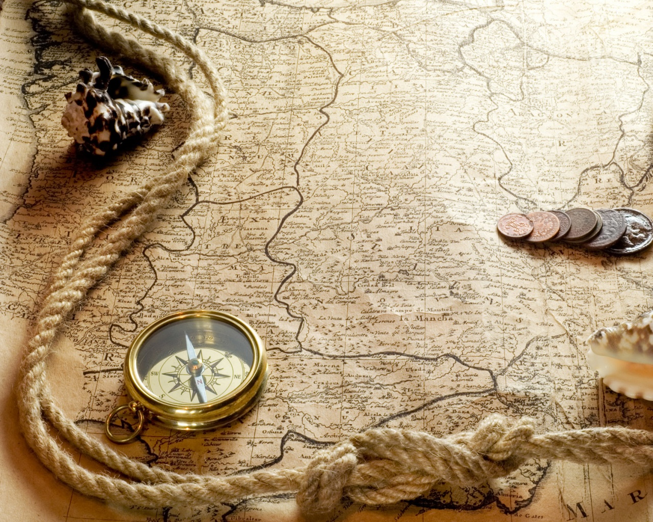 Древняя карта обои