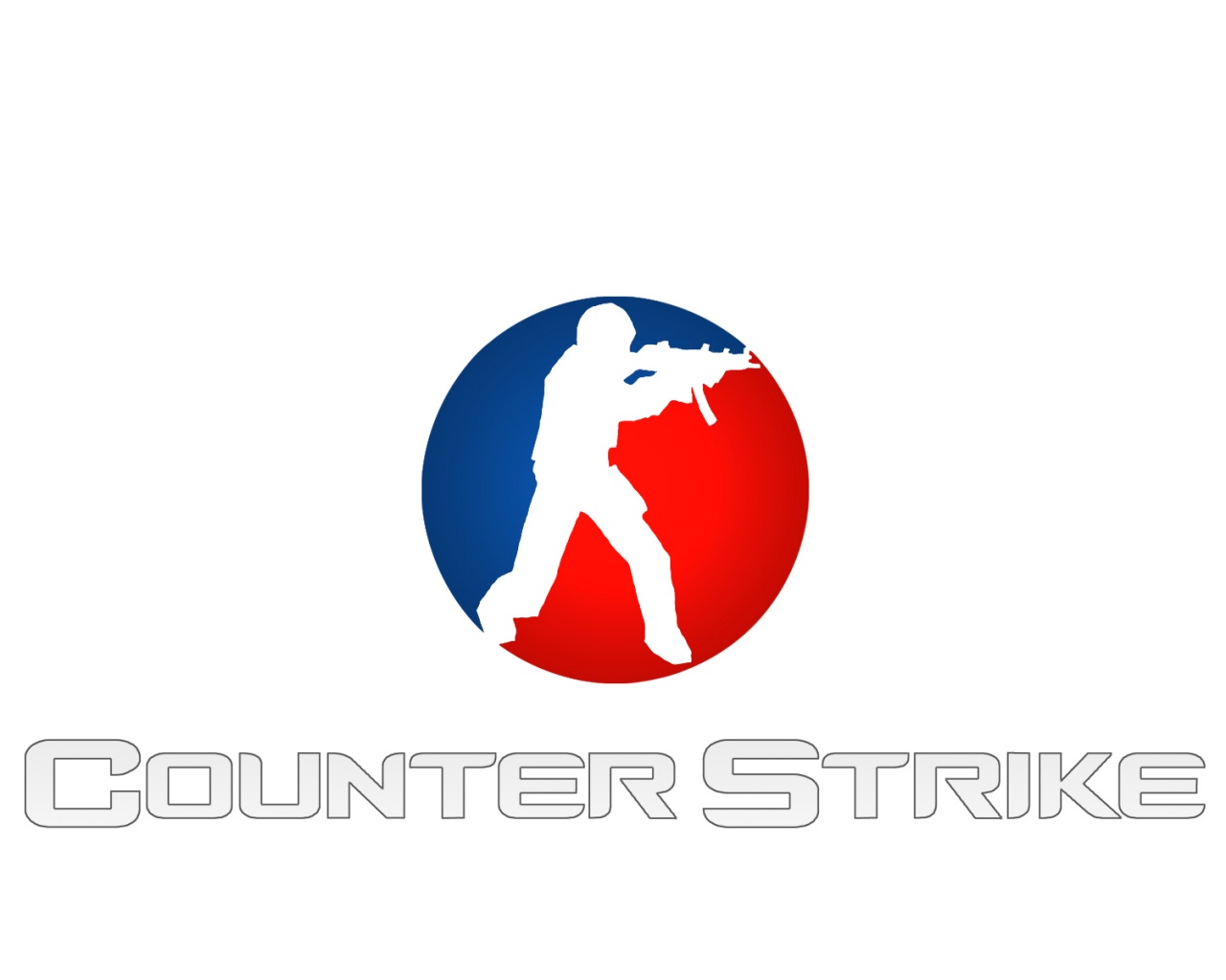 Логотип Counter Strike на белом фоне обои