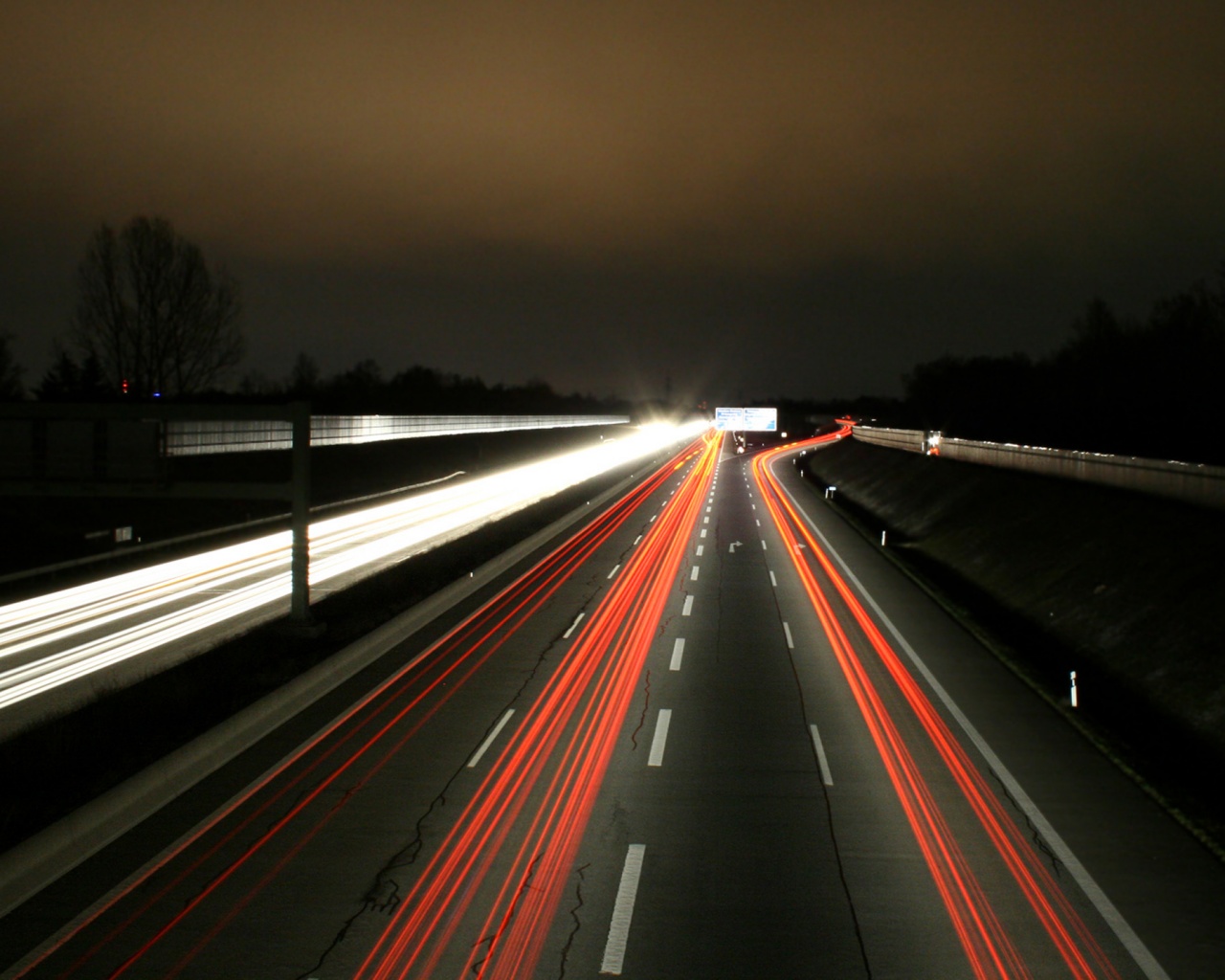 Ночная трасса обои