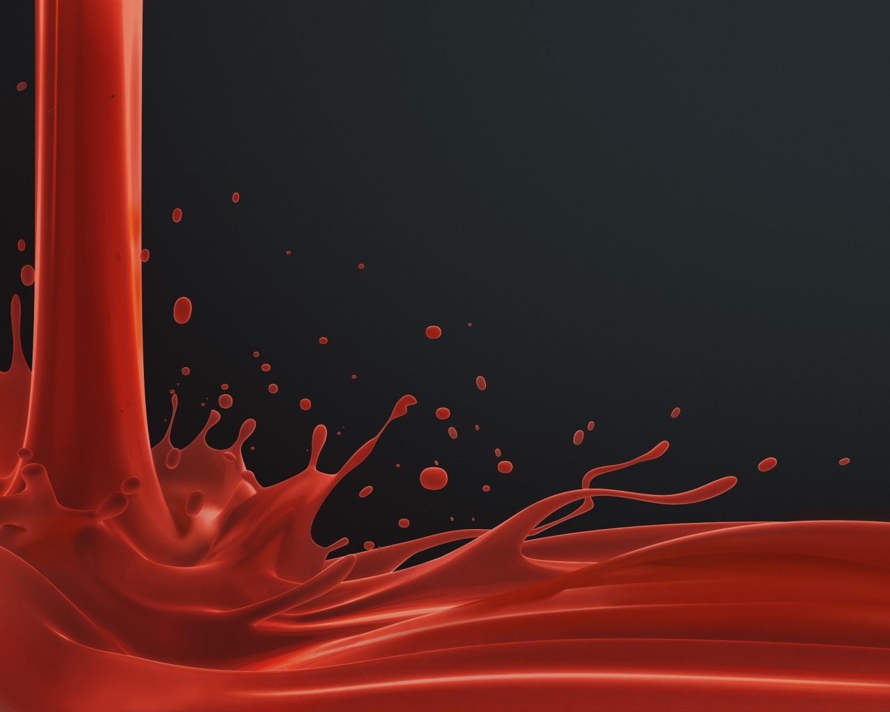 Красный всплеск обои