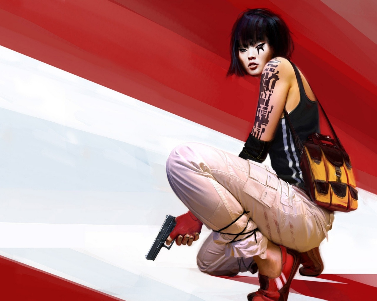 Фейт с пистолетом обои