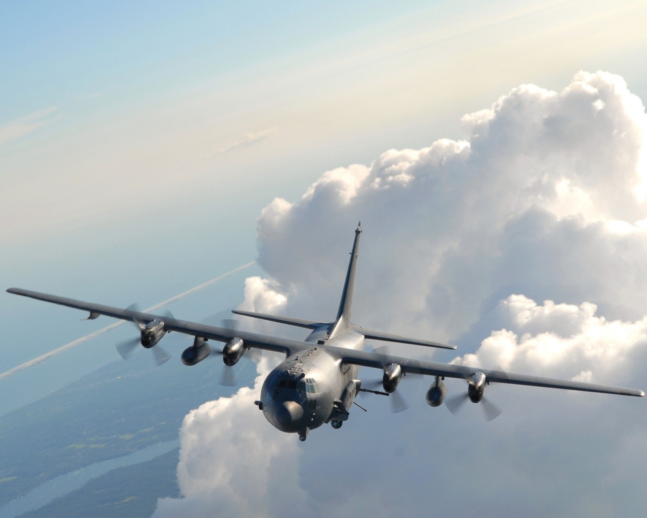 Самолет АС-130 обои