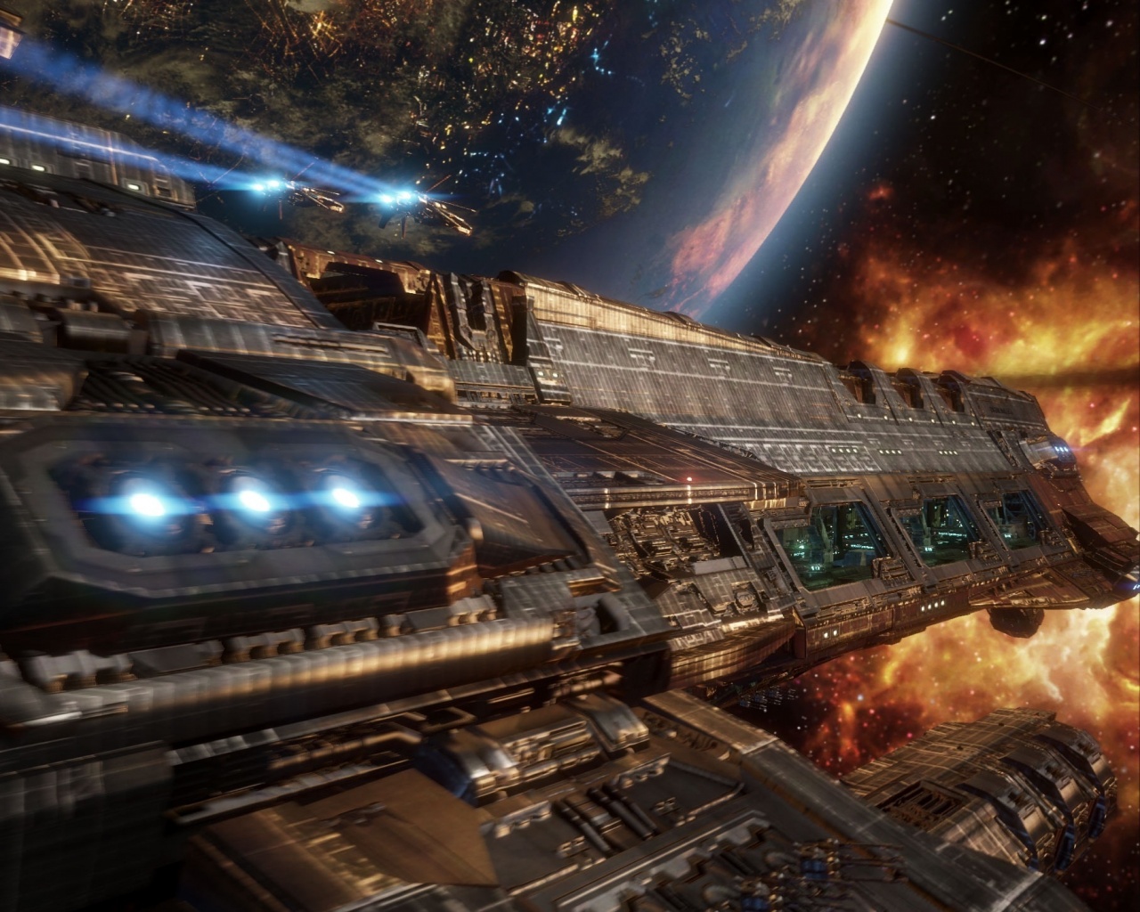 Космический корабль обои