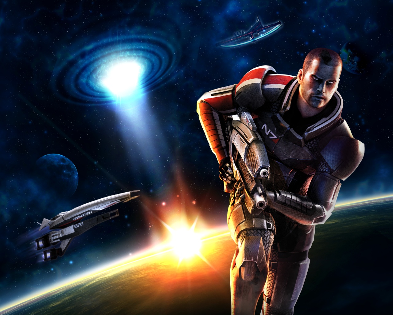 Шепард из вселенной Mass Effect обои