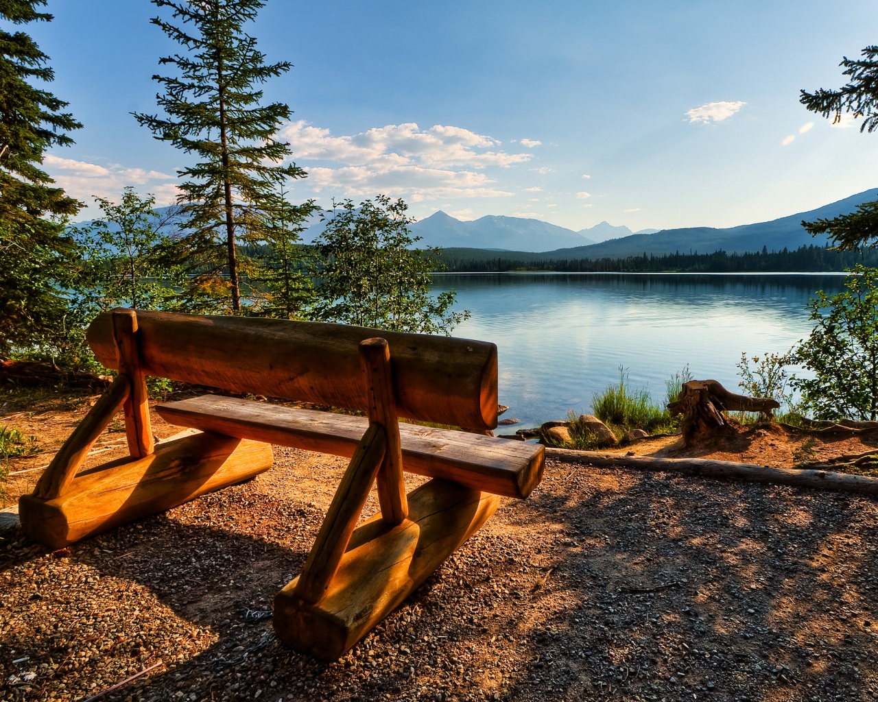 Скамейка обои