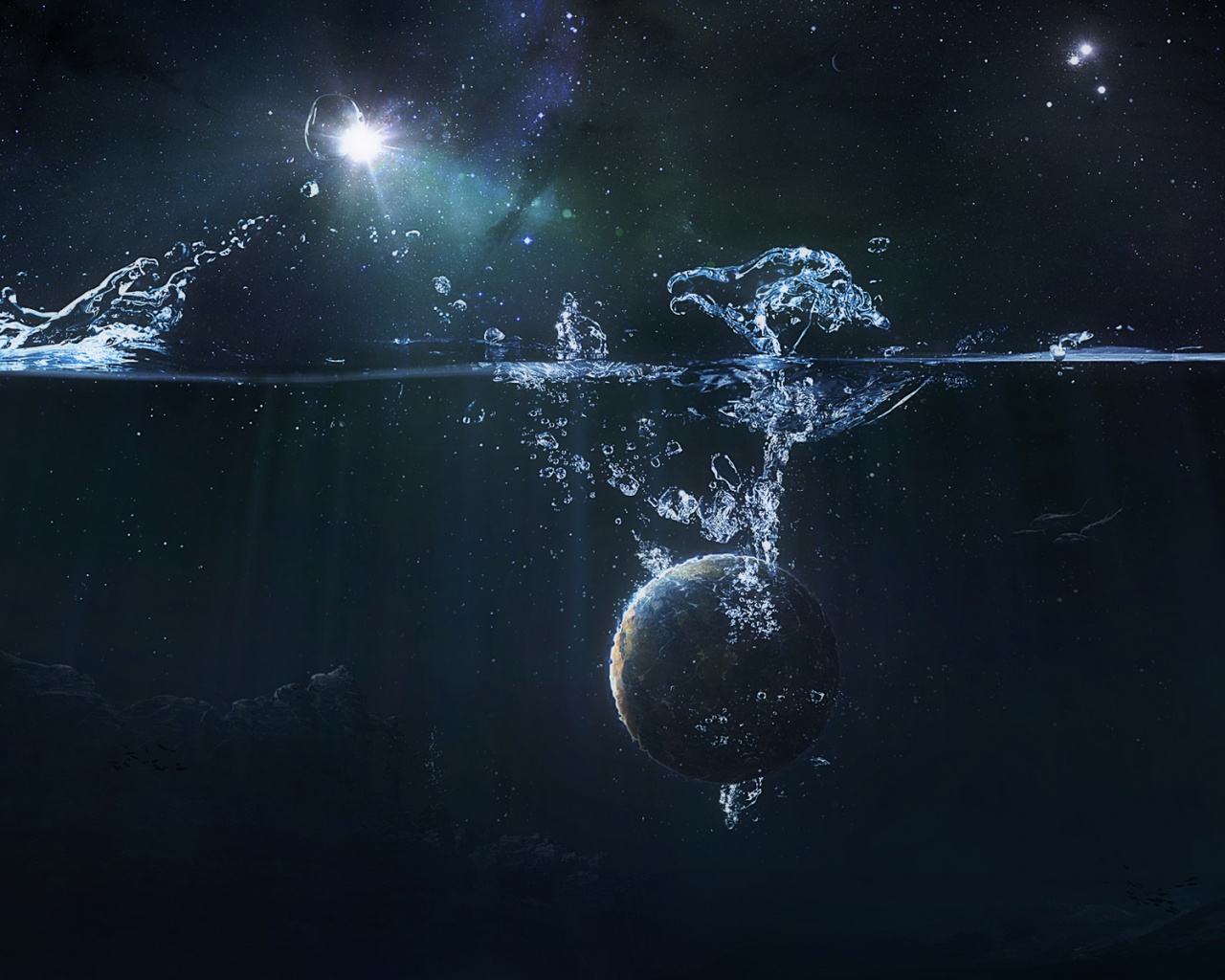 Падение земли обои