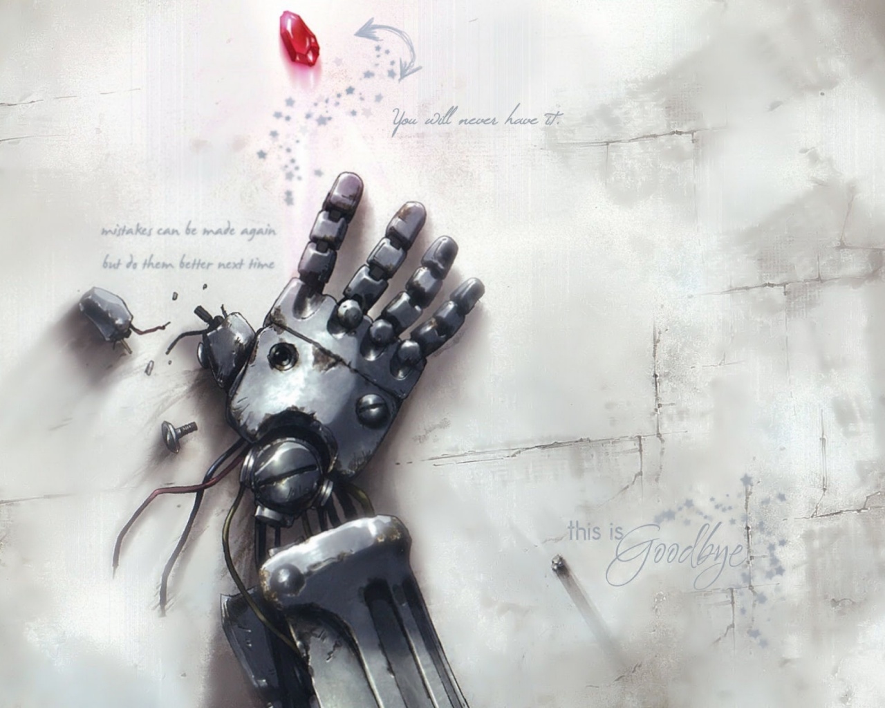 Автопротез из анимэ Стальной Алхимик обои