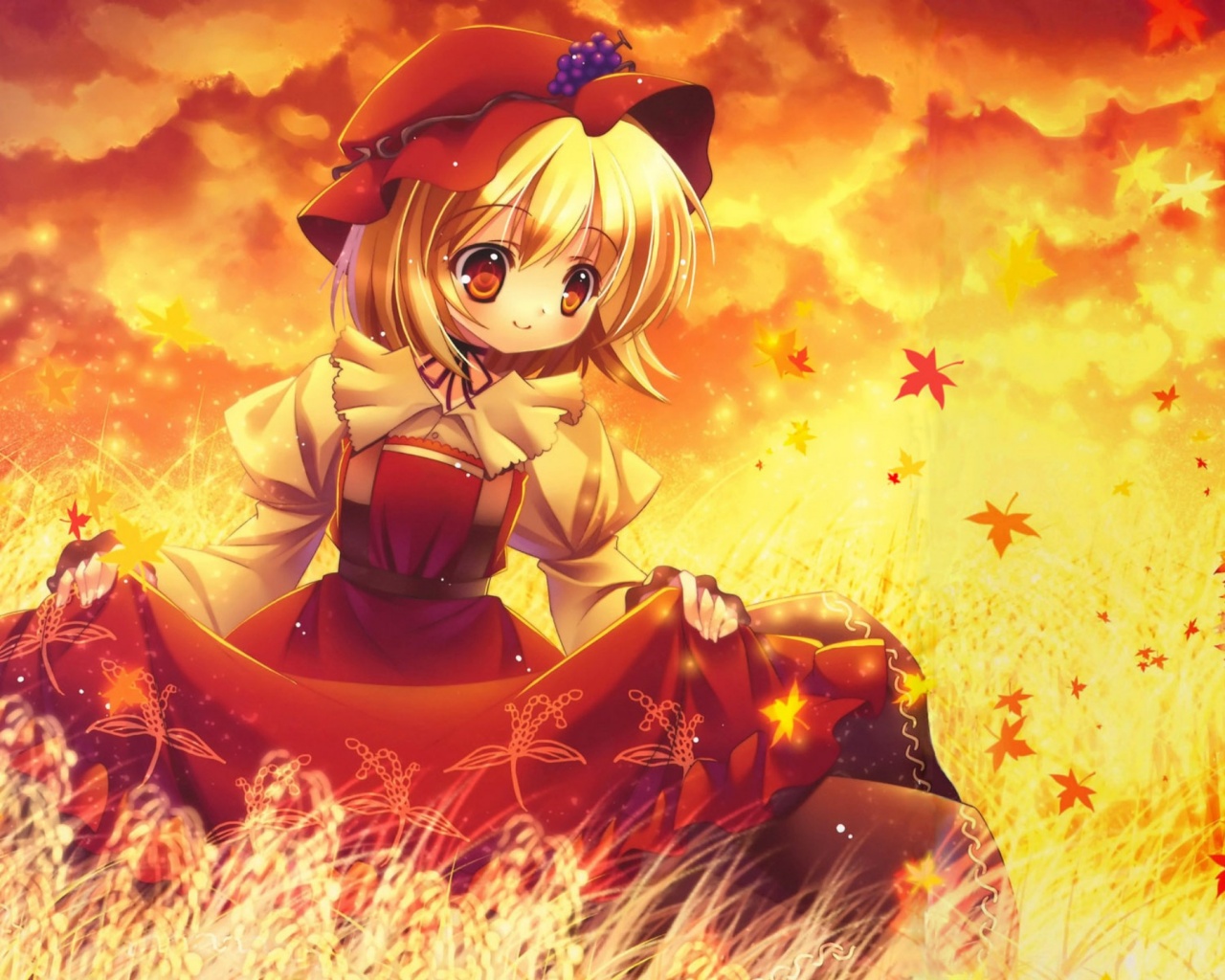 Девочка в поле обои