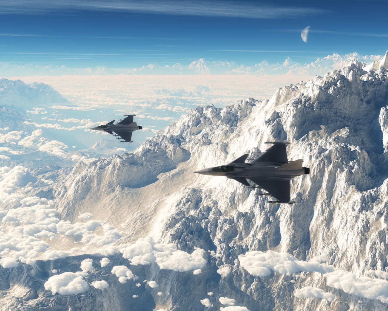 Самолёты в горах обои