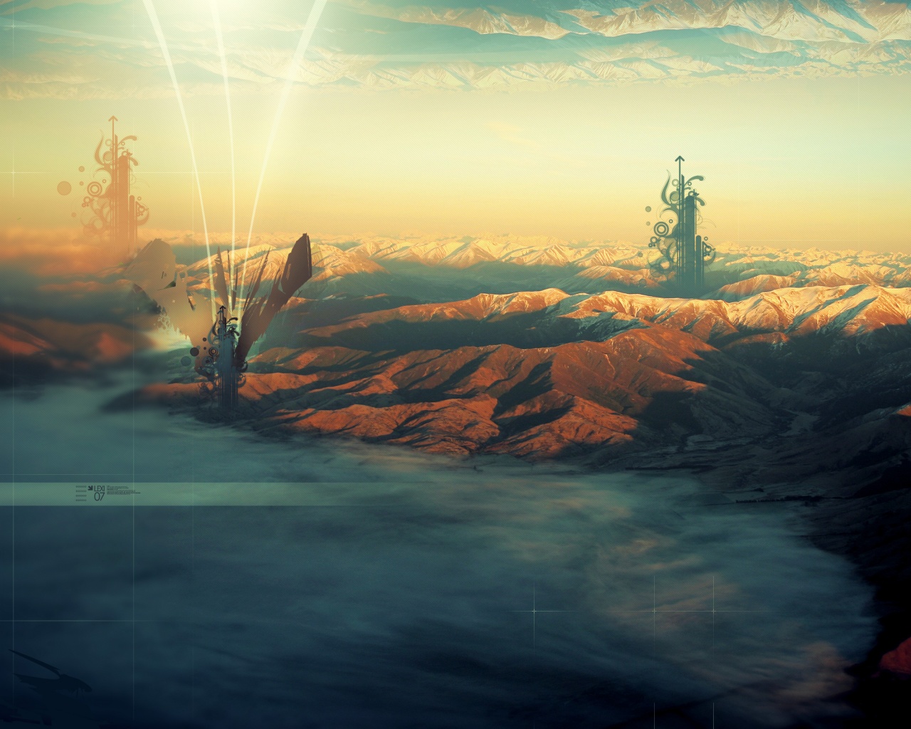 Горная абстракция обои