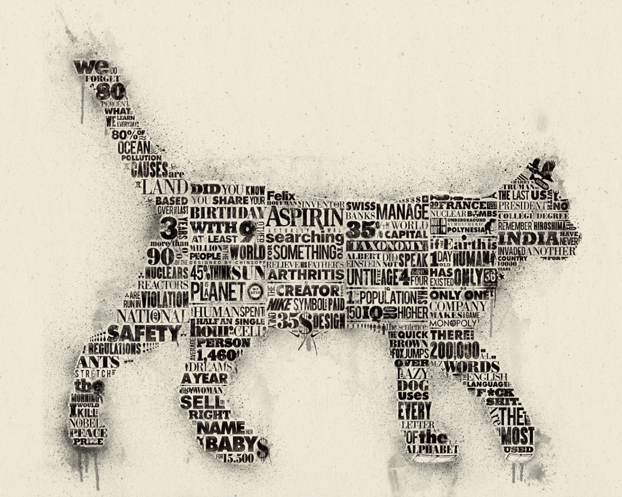 Кот - газета обои