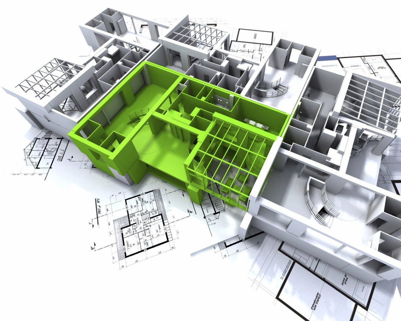 Макет дома обои