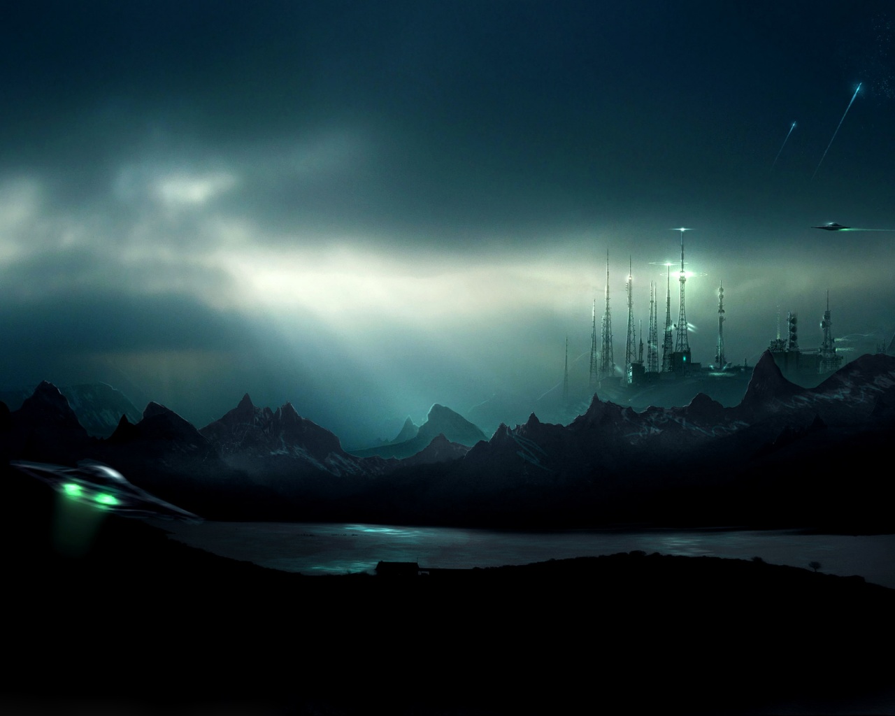 Долина в стиле SciFi обои