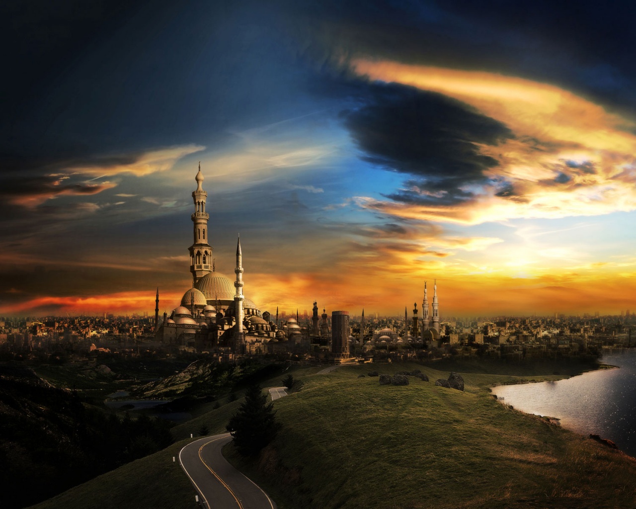 Город минаретов обои