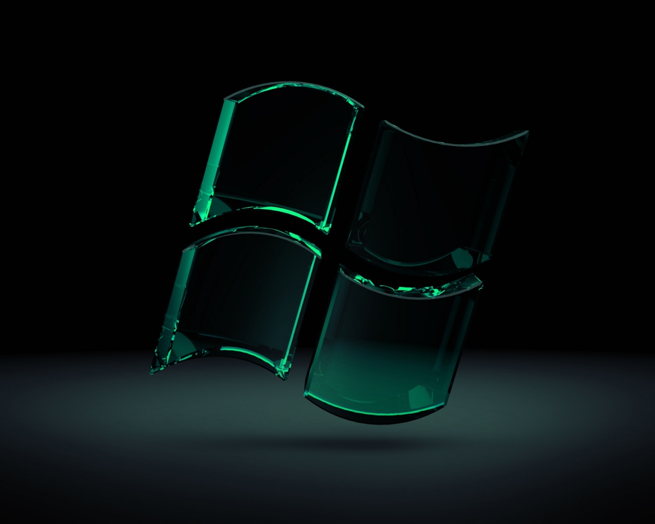 Логотип Windows из стекла обои