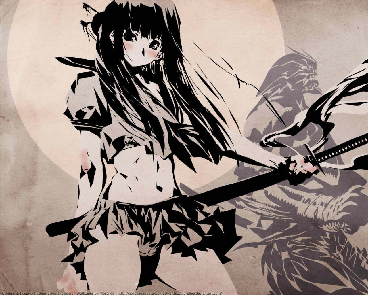 Девушка с мечом обои