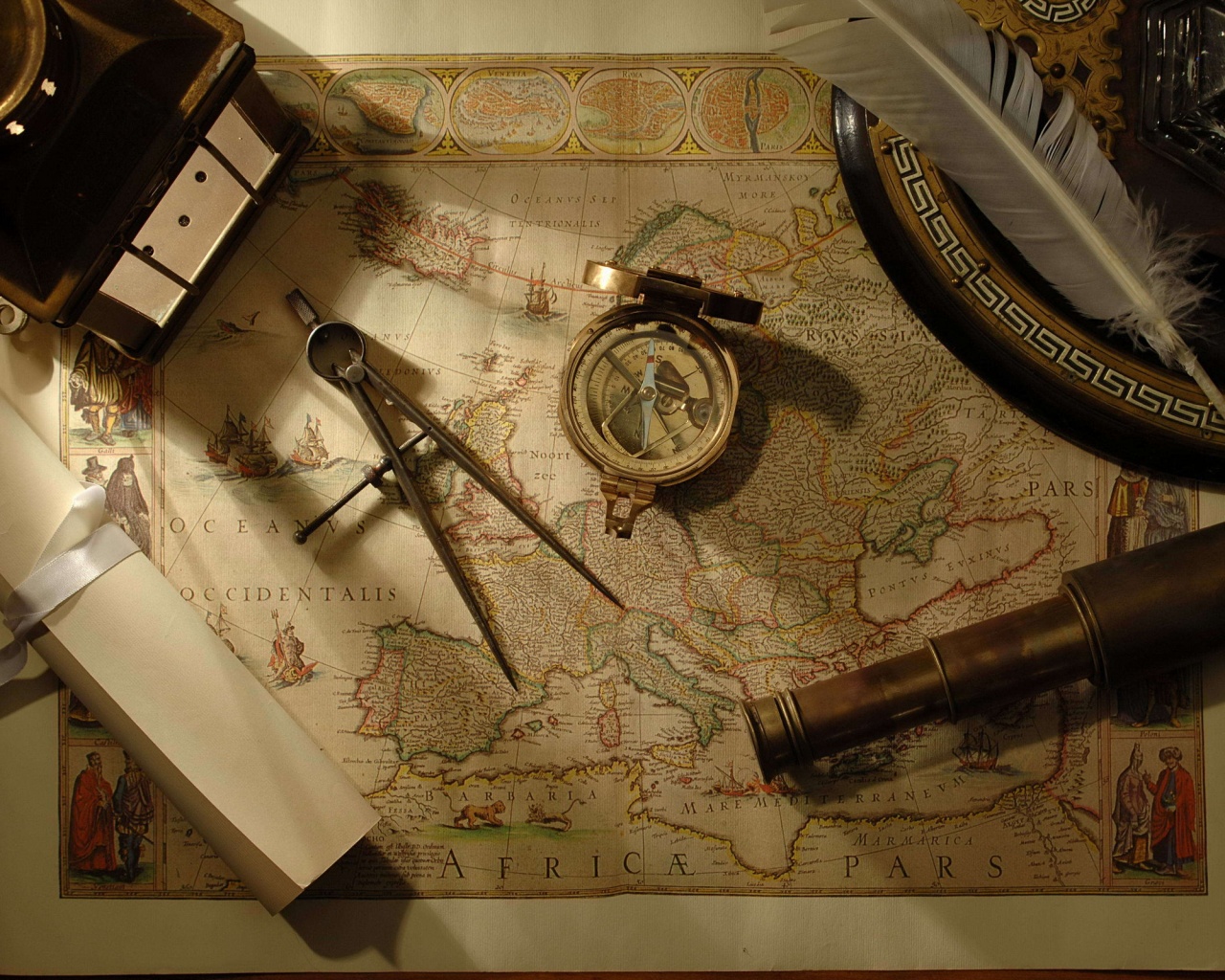 Карта путешественника обои