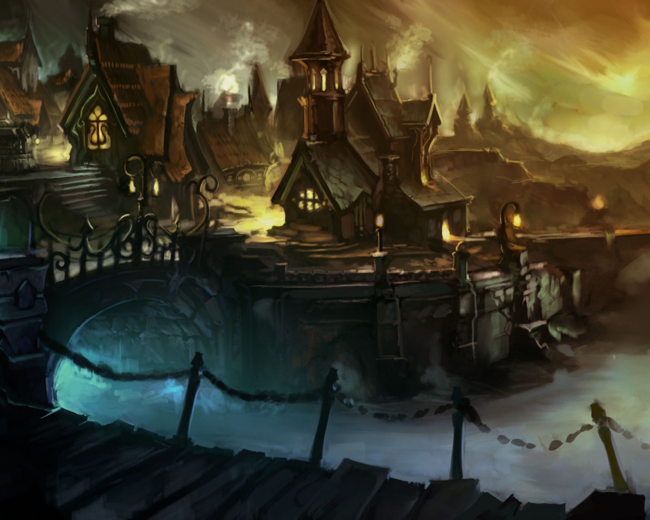 Волшебная деревня обои