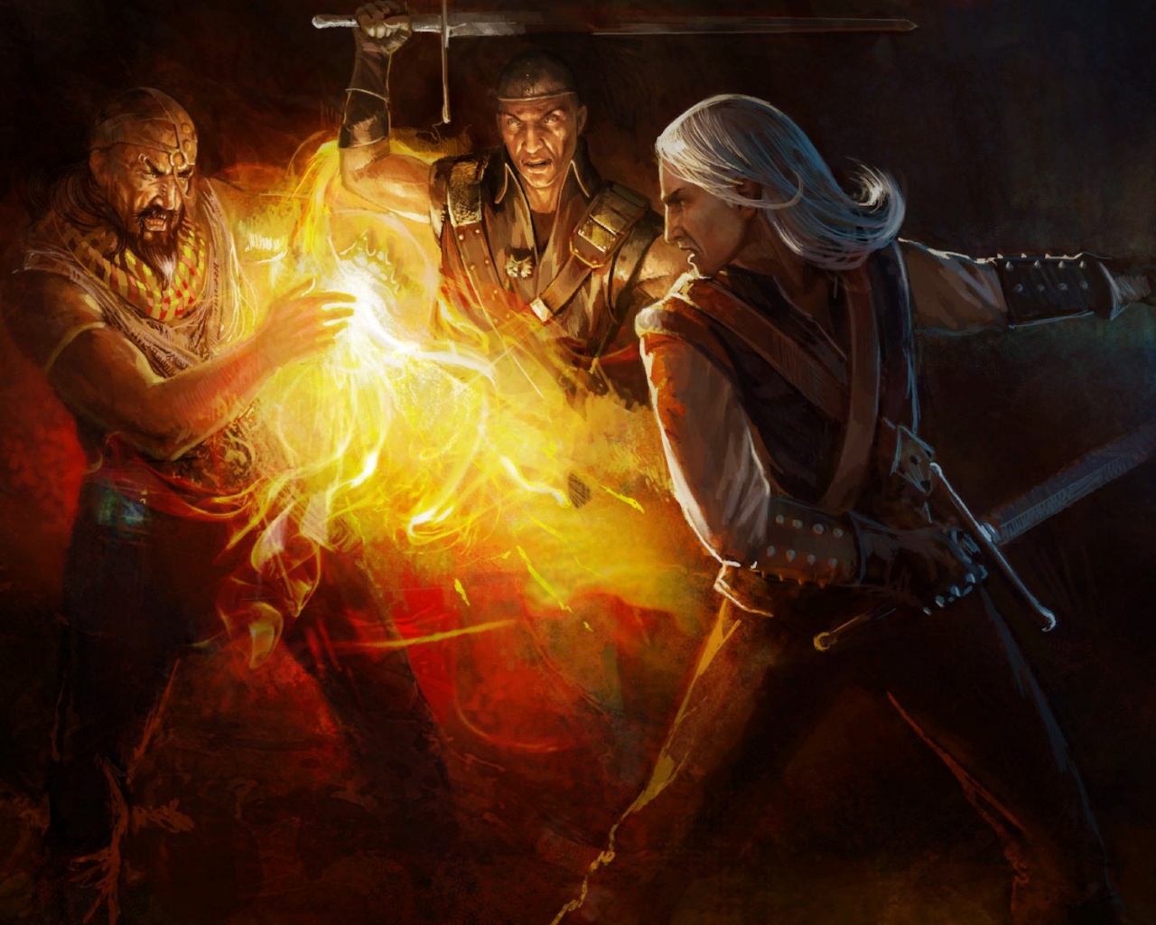 Геральт и Беренгар против Азара обои