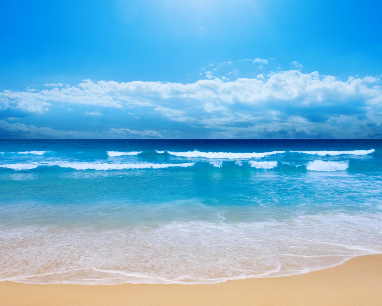 Потрясающий вид на морской пляж обои