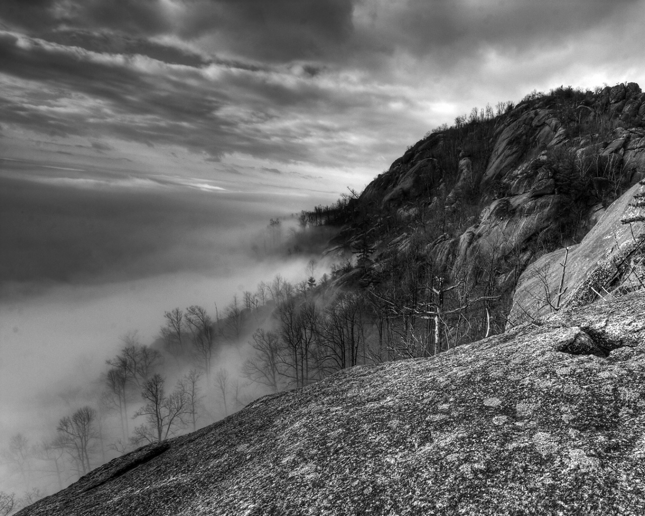 Туманные горы обои