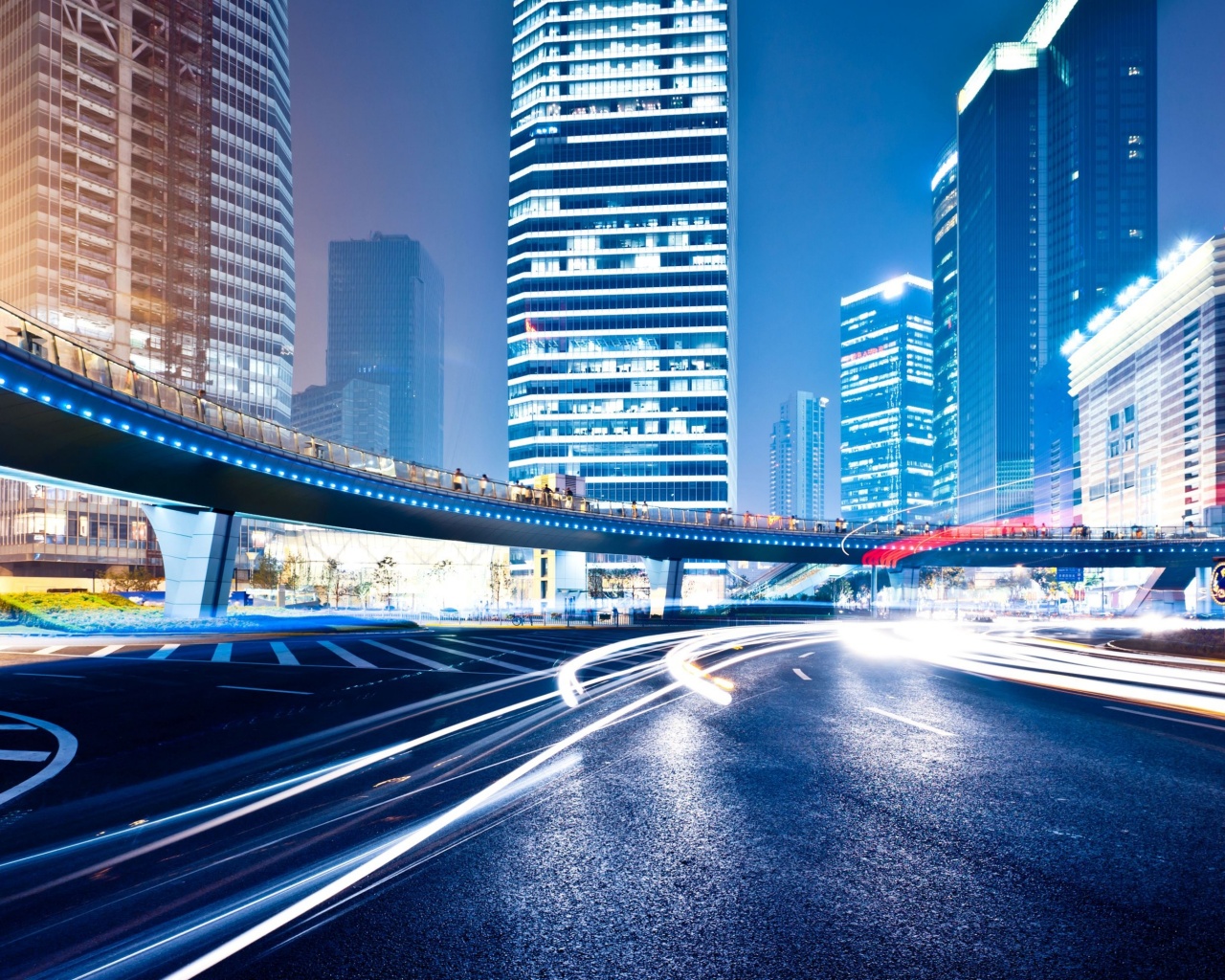 Ночной мегаполис обои