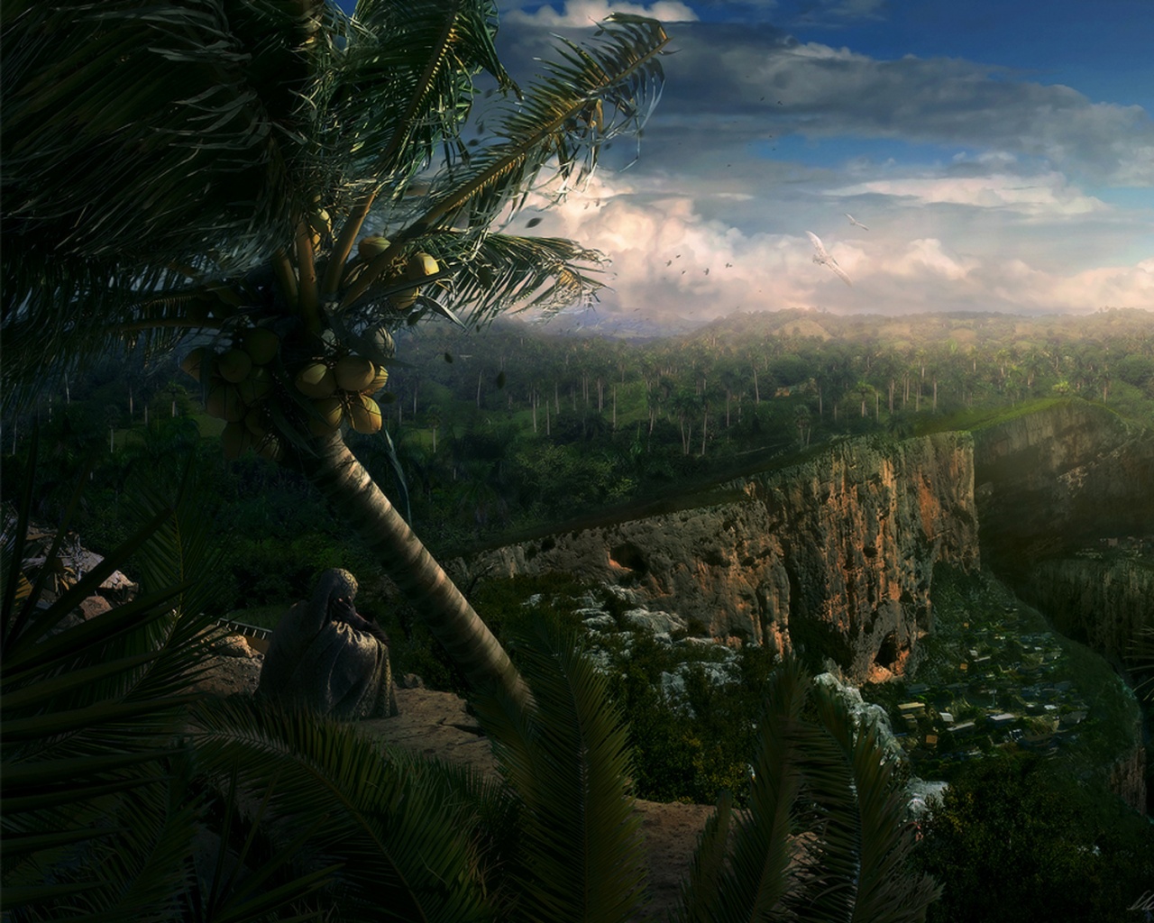 Вид на джунгли обои