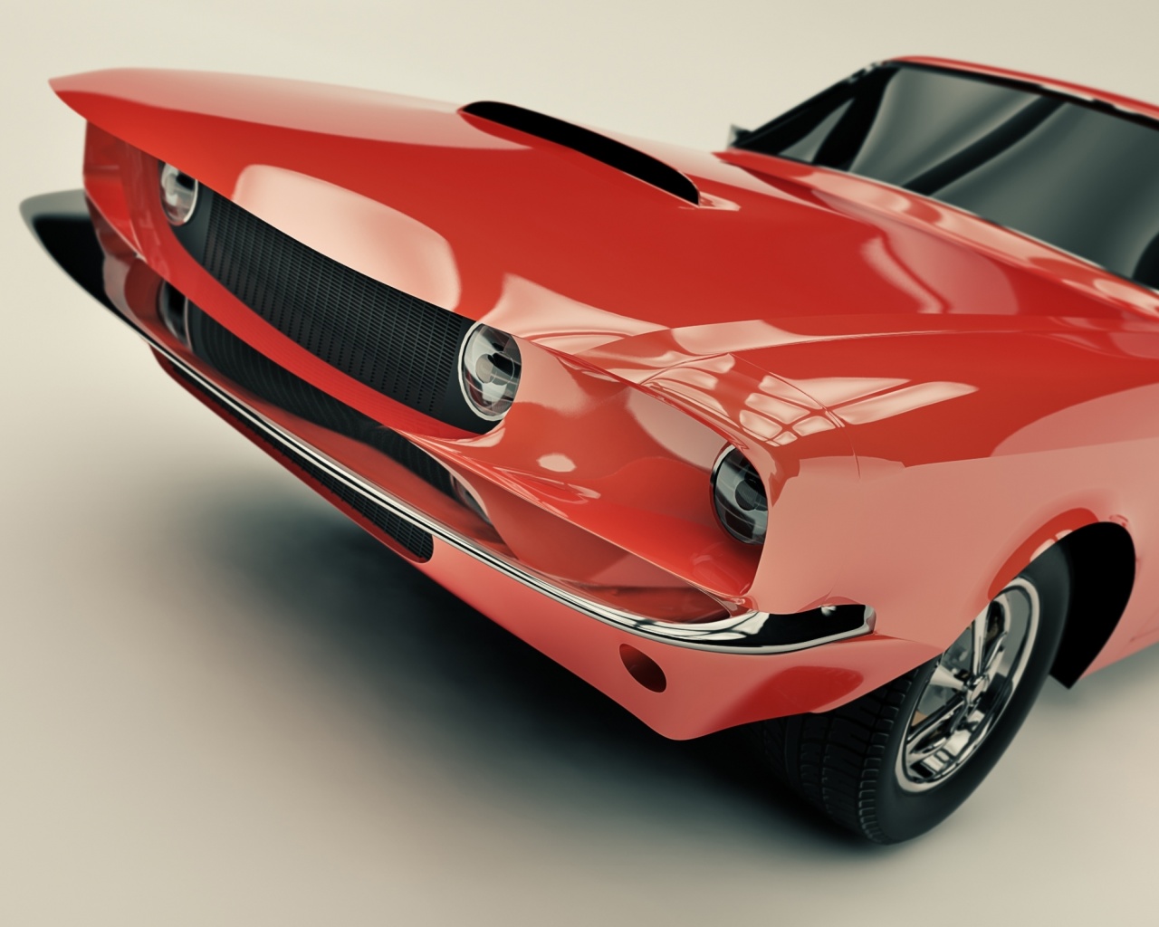 Красный ретро автомобиль обои