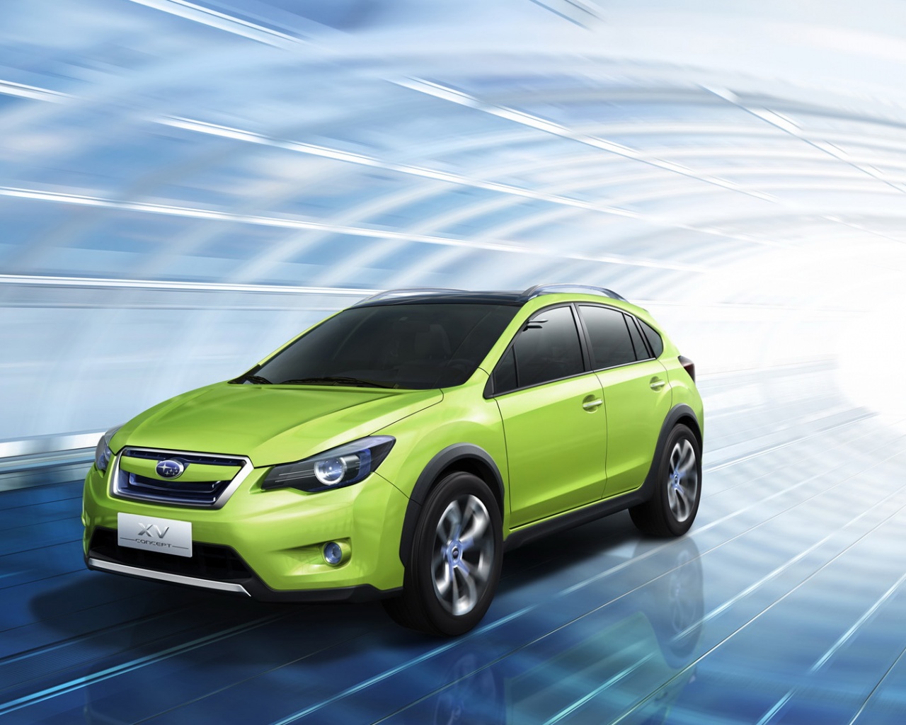 Субару в тоннеле обои