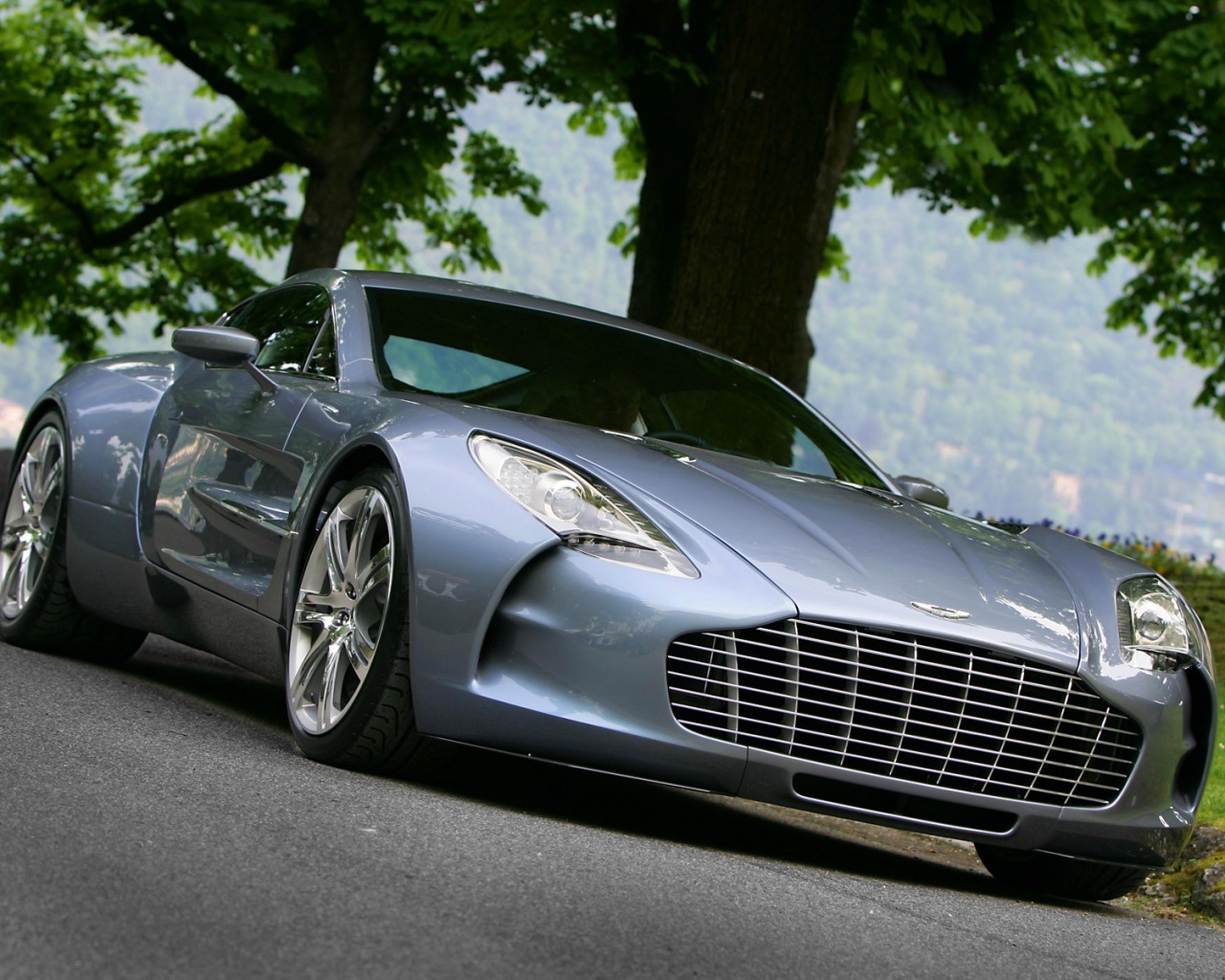 Aston Martin за городом обои