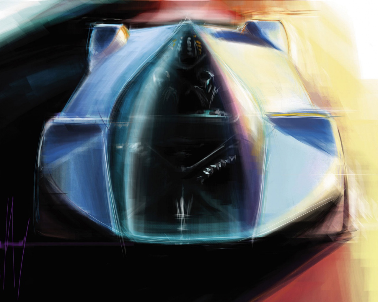 Зарисовка Maserati Birdcage обои