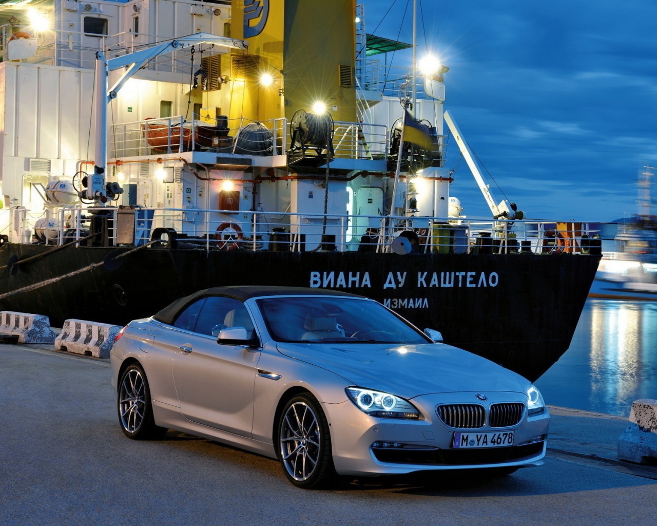 BMW 6 в порту обои