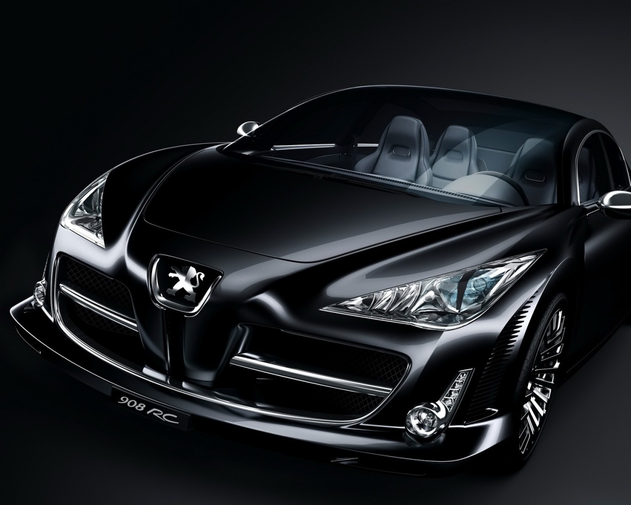 Чёрный Пежо обои