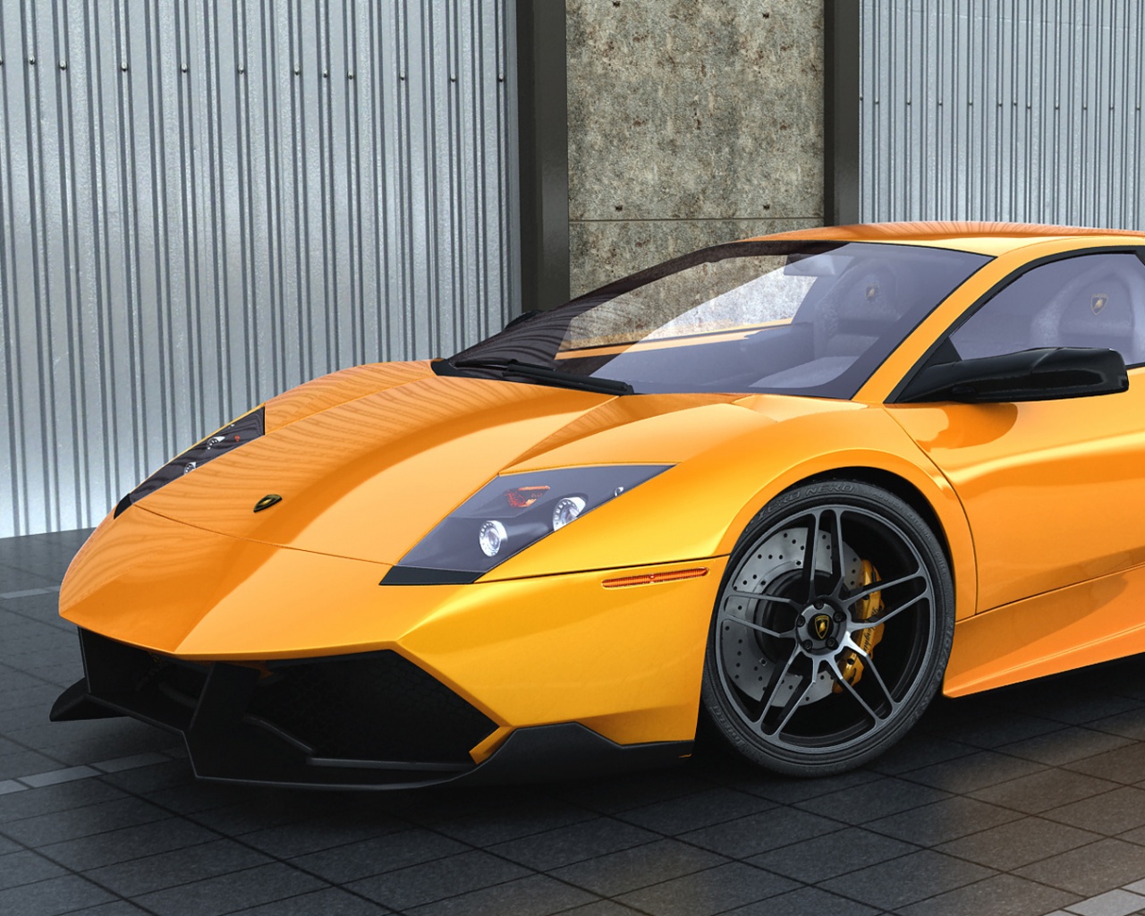 Жёлтый Ламборджини обои