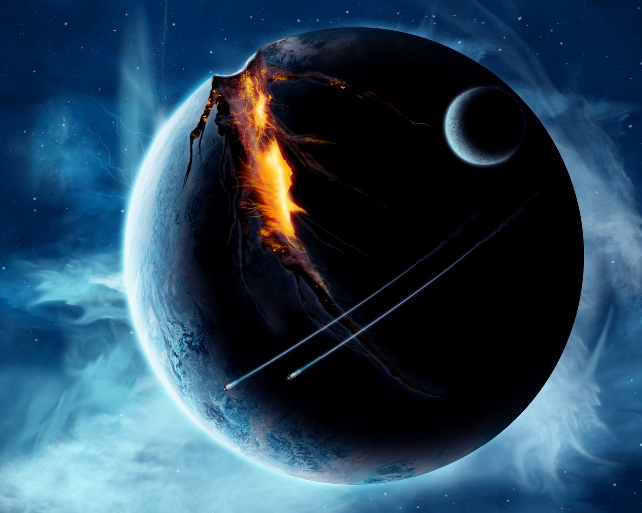 Эвакуация с гибнущей планеты обои