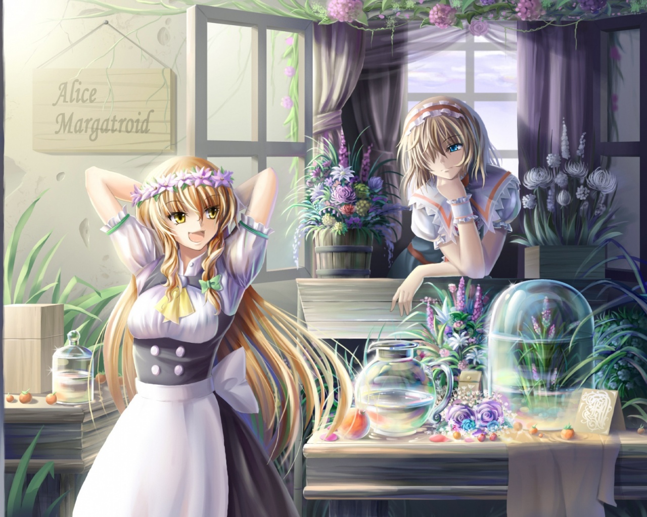 Анимешное утро обои