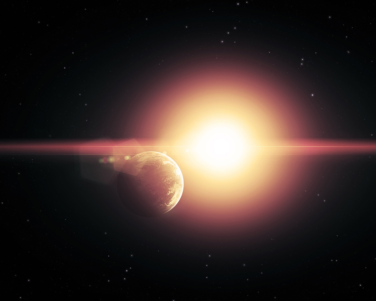 Планета на фоне звезды обои