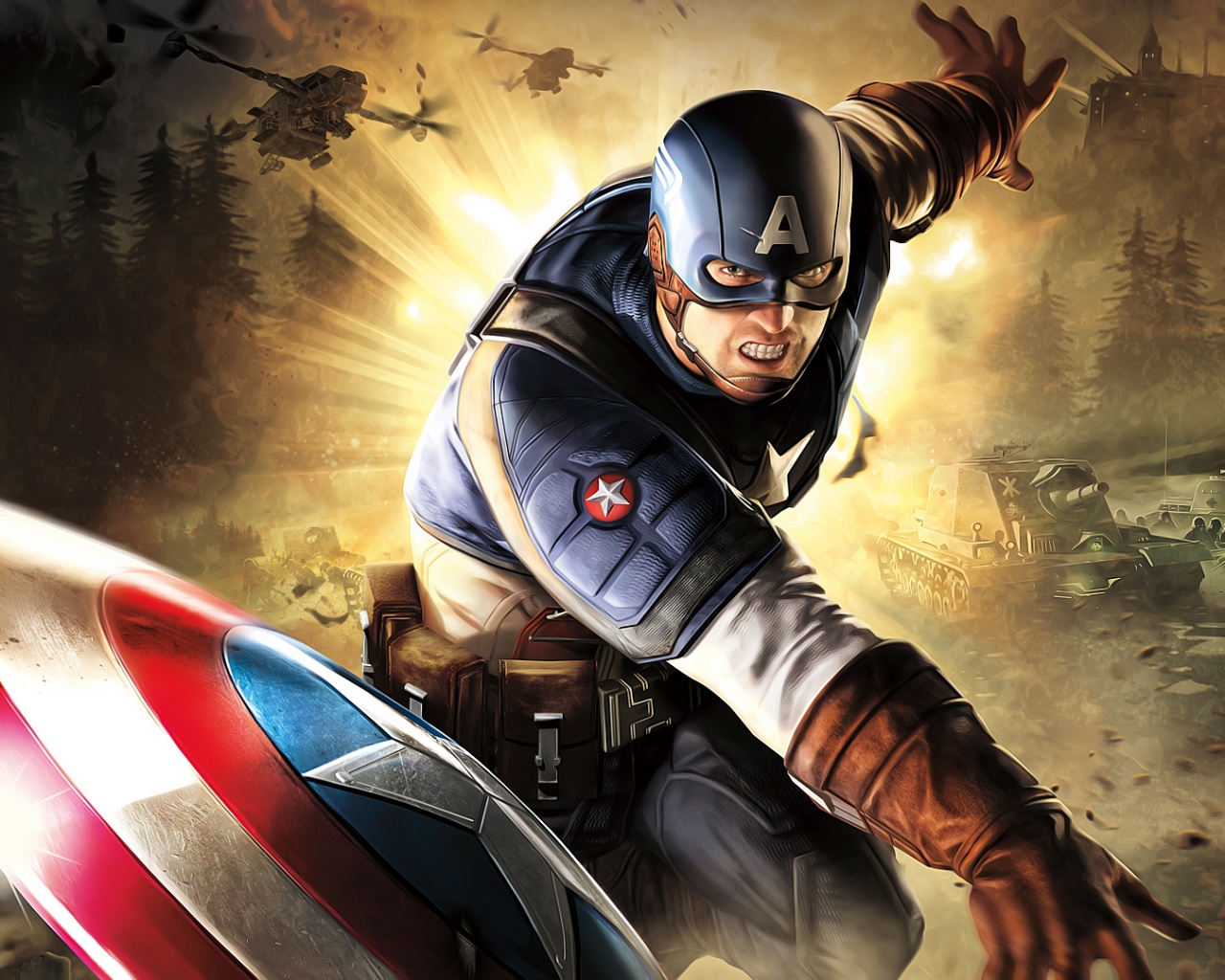 Капитан Америка обои