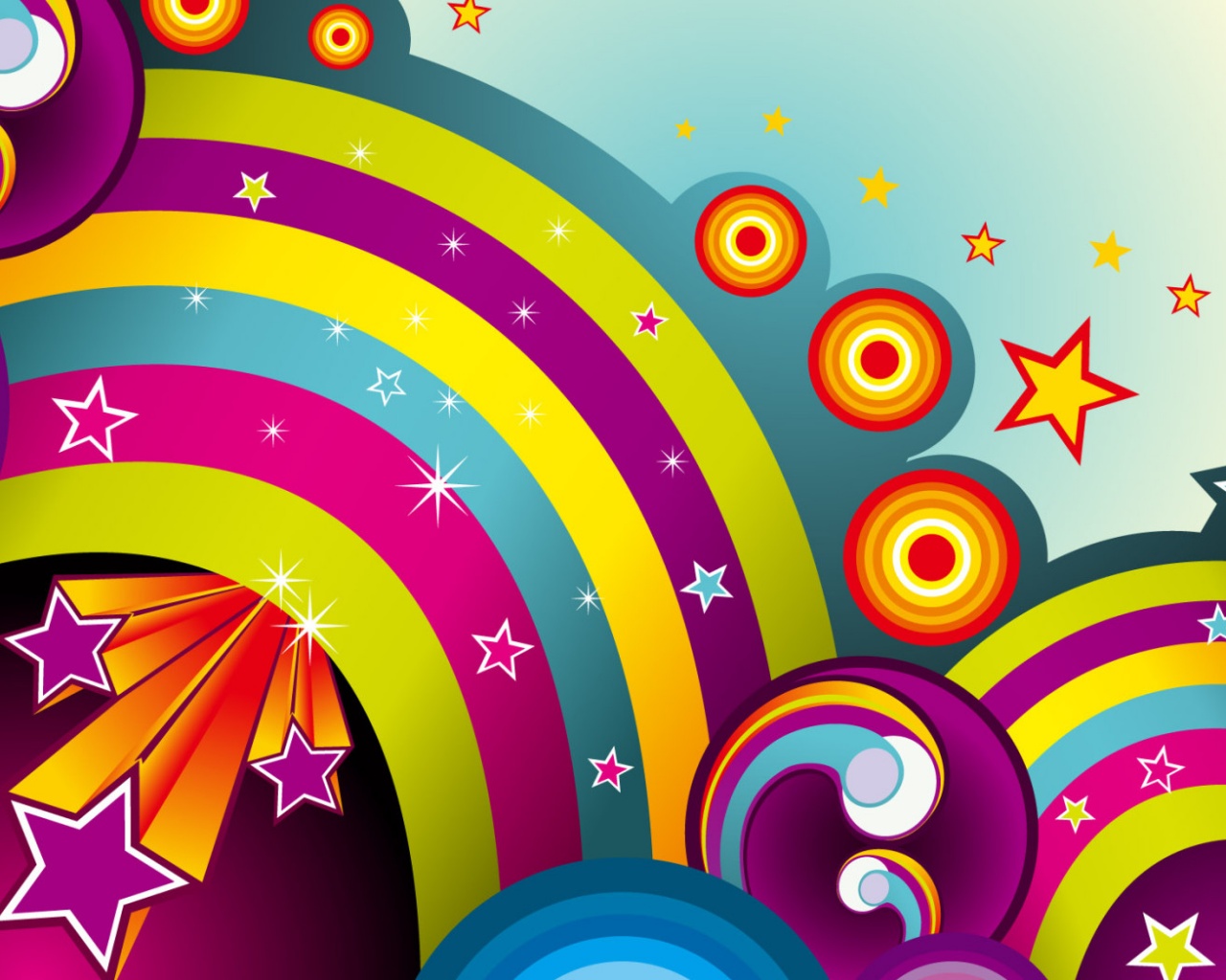 Векторные радуги обои